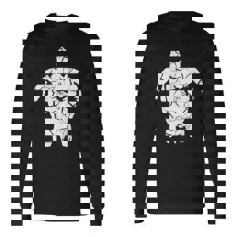 亀 かめ カメ 龜 亀甲 亀の子 かっこいい 可愛い かわいい 海亀 海 うみ 罅 ひび 隙間 動物 ペット 爬虫類 長袖tシャツ 長袖Tシャツ - Kawaiitshirt