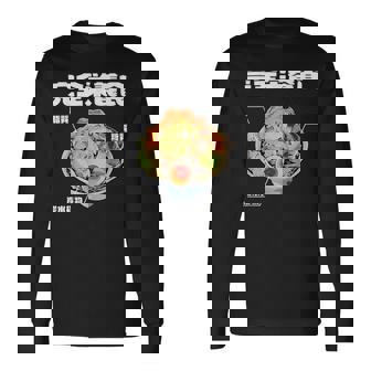 おもしろ 二郎系 イラスト 文字白 ラーメン好きの人のカロリー肯定 黒 長袖Tシャツ - Kawaiitshirt