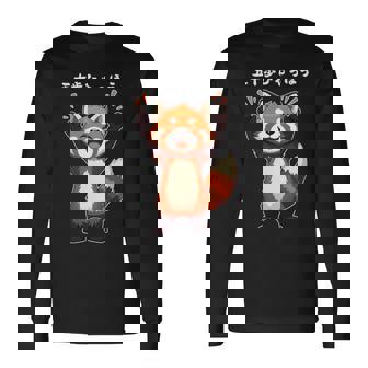 五十歩ひゃっほう レッサーパンダ ネタ ことわざ ことわざのもじり ジョーク ギャグ ダジャレ ツッコミ おもしろ メン 長袖tシャツ 長袖Tシャツ - Kawaiitshirt