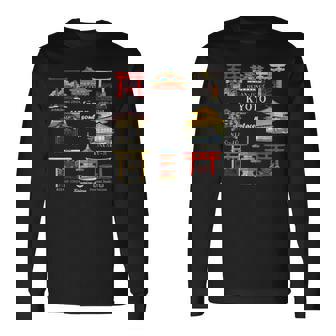 京都・伏見稲荷大社・平安神宮・下鴨神社・地主神社・御金神社・金閣寺・清水寺・二条城 長袖Tシャツ - Kawaiitshirt