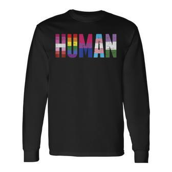 人間のlgbt レズビアン・ゲイ・バイセクシャル トランスジェンダー ジェンダークィア ギフト 長袖Tシャツ - Kawaiitshirt