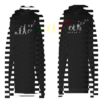 人類の進化 ネタ バスケ バスケットボール バスケ好き バスケファン バスケットマン おもしろ バスケ部 長袖Tシャツ - Kawaiitshirt