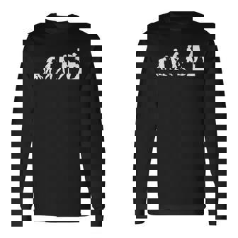 人類の進化 ネタ 山登り ハイキング アウトドア 趣味 おもしろ 長袖Tシャツ - Kawaiitshirt