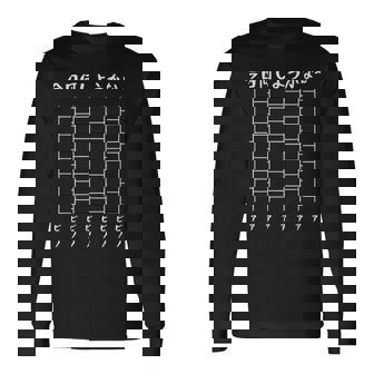 今日何しようかなー あみだくじの面白ネタ ピアノ あみだくじ ギャグ ピアノ 音楽好き おもしろ 長袖Tシャツ - Kawaiitshirt