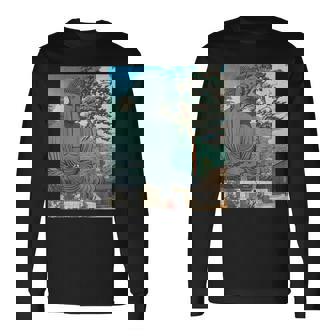 仏 大仏像 仏教 禅 瞑想 長袖Tシャツ - Kawaiitshirt