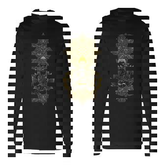 仏像デザイン 長袖Tシャツ - Kawaiitshirt