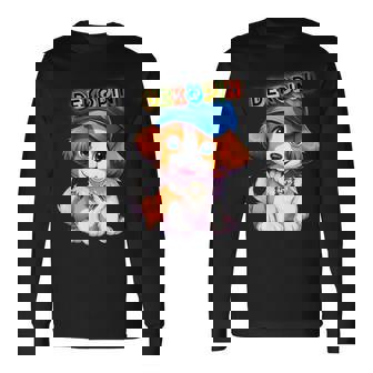 仔犬 野球 Decoy デコピン 愛犬 Kooikerhondje かわいい 人気者 長袖Tシャツ - Kawaiitshirt