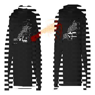 伊勢エビ エビ カニ ウニ 海洋生物 矛盾 おもしろ イラスト かわいい 面白い ネタ 画像 長袖Tシャツ - Kawaiitshirt