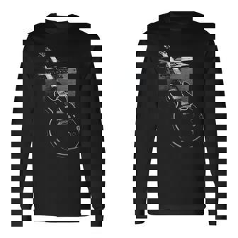 伝説のブルースギターとアンプのデザイン。ギタリストギフト 長袖Tシャツ - Kawaiitshirt