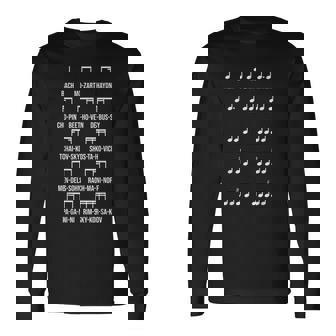 作曲家 リズム クラシック音楽 ギフト 音楽 モチーフ バッハ モーツァルト ベートーベン ショパン 音楽好き 長袖Tシャツ - Kawaiitshirt