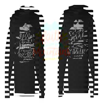 信仰 山を動かす 聖書教会 イエス・キリスト 長袖Tシャツ - Kawaiitshirt