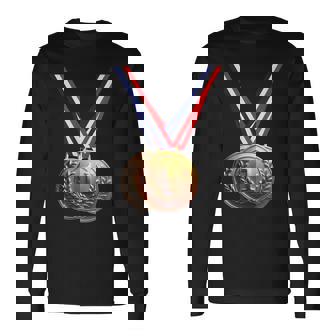 優勝者の学校チームとチャンピオンのための金メダル。 長袖Tシャツ - Kawaiitshirt