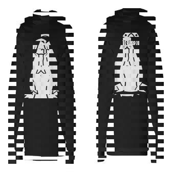 動物 かわいい ミニマリスト セイウチ シンプルなセイウチ 長袖Tシャツ - Kawaiitshirt