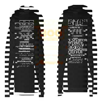 勤続25年 25周年 退職記念 長袖Tシャツ - Kawaiitshirt