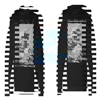 北斎 神奈川沖大波 アーティストのために 長袖Tシャツ - Kawaiitshirt
