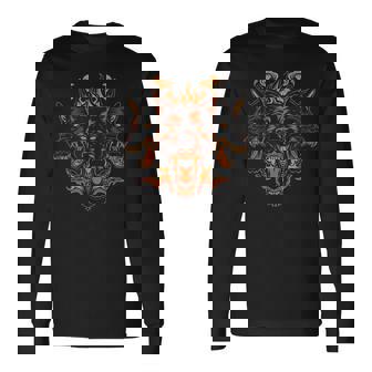 古代ギリシャ神話 ケルベロス 三頭犬 ケルベロス 長袖Tシャツ - Kawaiitshirt