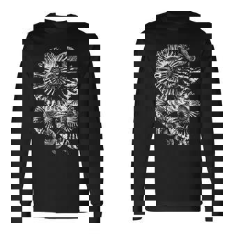 古生物学者化石アンモナイト 長袖Tシャツ - Kawaiitshirt