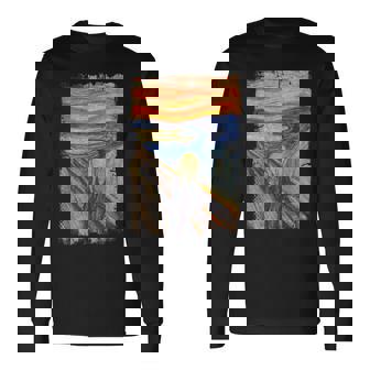 叫びの画家 ムンクの名画 長袖Tシャツ - Kawaiitshirt