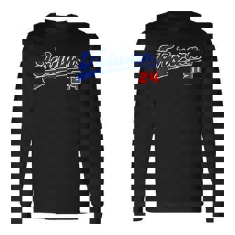 台湾 Taiwan 番号 24 野球 野球好き 野球ユニフォーム風 台湾好き Taiwan文字 前後プリント 長袖Tシャツ - Kawaiitshirt