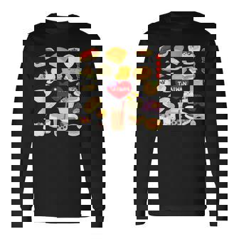 台湾の味 グルメ 国旗 ローカルフード 長袖Tシャツ - Kawaiitshirt