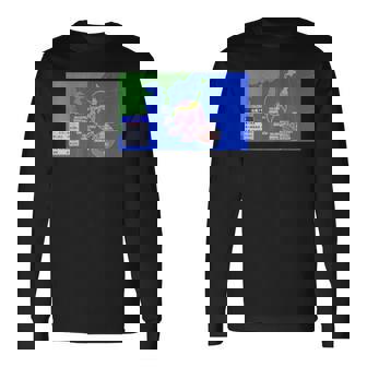 台風情報デザイン 長袖Tシャツ - Kawaiitshirt