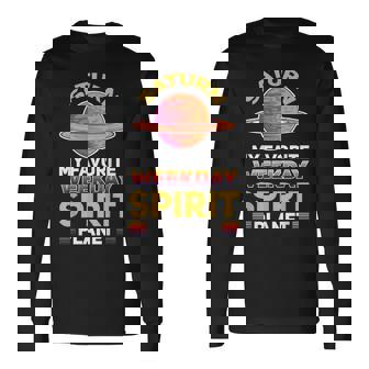 土星 惑星 土星の環 Weekday 長袖Tシャツ - Kawaiitshirt