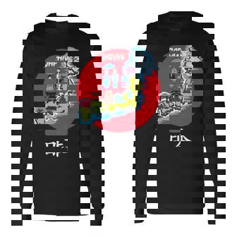 地図舞妓 日本のお土産 長袖tシャツ 長袖Tシャツ - Kawaiitshirt