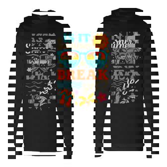 夏休みなのに、学校教師休暇の最終日 長袖Tシャツ - Kawaiitshirt