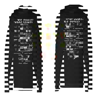 多肉植物の種類 シャツ 多肉植物 多肉植物 庭 長袖Tシャツ - Kawaiitshirt