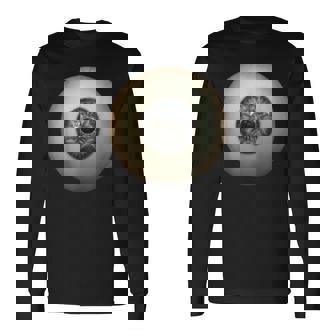 大きなグレー 目玉 不気味 面白い レイジー イージー ハロウィン コスチューム 長袖Tシャツ - Kawaiitshirt