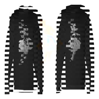 大人用 バレエダンサー 練習キット ドガ バレリーナ グラフィック 長袖Tシャツ - Kawaiitshirt