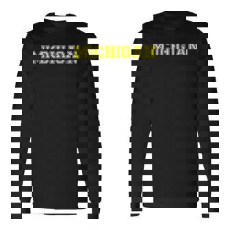 大学スタイル ミシガン スポーツギフト 長袖Tシャツ - Kawaiitshirt