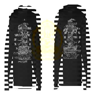 大日如来 マハヴァイローチャナ 仏陀 真言天台 長袖Tシャツ - Kawaiitshirt