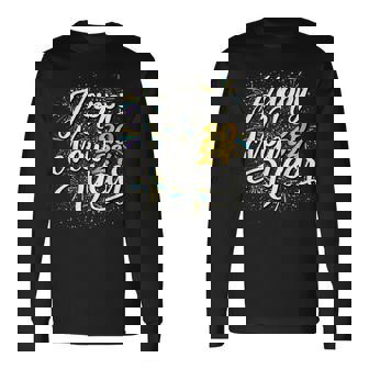 大晦日パーティー用品 2024 ハッピーニューイヤー花火 長袖Tシャツ - Kawaiitshirt