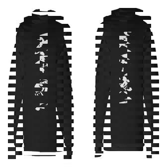 天下統一 文字入り 黒 他カラー メンズ レディース 大きいサイズ 筆文字 長袖Tシャツ - Kawaiitshirt