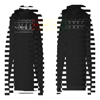 天才科学 ユーモア おもしろい 化学 学生 長袖Tシャツ - Kawaiitshirt