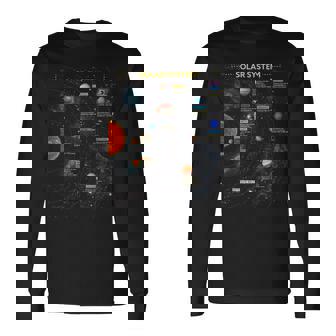 太陽系 宇宙愛好家へのギフトに最適 長袖Tシャツ - Kawaiitshirt