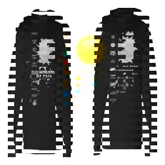 太陽系 I 宇宙 I 矮小惑星 I 惑星 長袖Tシャツ - Kawaiitshirt