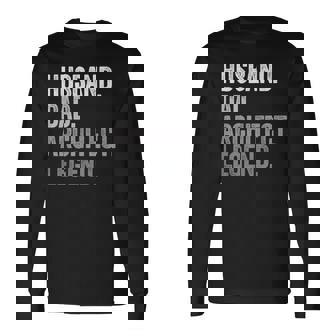 夫 お父さん 建築家 面白い 建築 ヴィンテージ 長袖Tシャツ - Kawaiitshirt