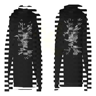 始祖鳥 恐竜 グラフィックアートワーク 始祖鳥 長袖Tシャツ - Kawaiitshirt