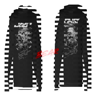 子グマを守る自慢のパパベア 長袖Tシャツ - Kawaiitshirt