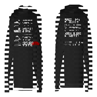 宇宙からのレトロなエイリアンインベーダー 80年代8ビットビデオゲームシャツ 長袖Tシャツ - Kawaiitshirt