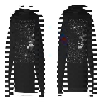 宇宙の星 面白いドレス ロボット掃除機 天の川 長袖Tシャツ - Kawaiitshirt