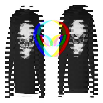 宇宙人 Alien Head うちゅうじん 長袖Tシャツ - Kawaiitshirt