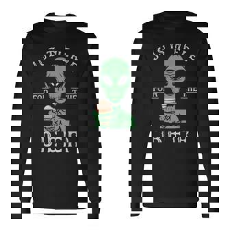 宇宙人とビール愛好家 地球外生物パーティーコスチューム 長袖Tシャツ - Kawaiitshirt