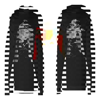 宇宙船 宇宙人 猫 Ufo 黒猫 面白い 長袖Tシャツ - Kawaiitshirt