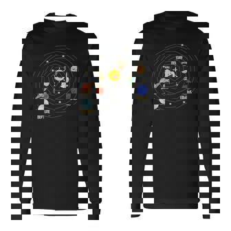 宇宙飛行士 宇宙 惑星 太陽系 長袖Tシャツ - Kawaiitshirt