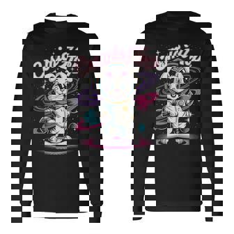 宇宙飛行士うさぎ 宇宙うさぎ 長袖Tシャツ - Kawaiitshirt