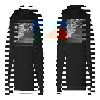 富士 晴天の山 葛飾北斎 長袖Tシャツ - Kawaiitshirt