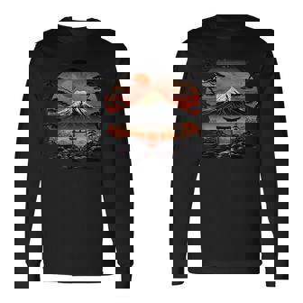 富士山アート 長袖Tシャツ - Kawaiitshirt